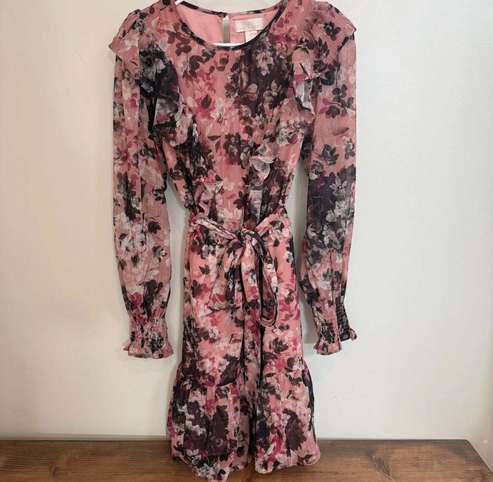 Rachel Parcell Floral Ruffle Long Sleeve Dress Size 6